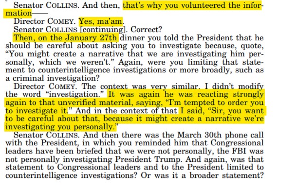 Again same context, they knew it was a DNC fake product. Read this VERY closely it's my favorite and most damning. Please don't investigate the dossier.