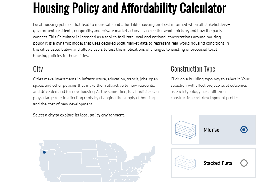 Up4Growth's tweet photo. The Portland HPAC includes various policy and regulatory inputs and allows its users to explore how these policies impact the supply of housing citywide and the rent level required to justify the cost of a new unit of housing. #HPACPDX https://t.co/9sMYb7TEQy