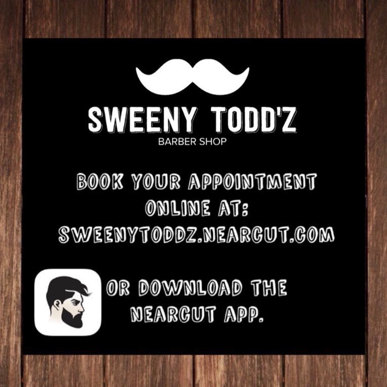 Appointments available for Friday and Saturday at sweenytoddz.nearcut.com or download the Nearcut app to book yourself in. Just turn up at your appointment time - no waiting around in queues and no fuss! 💈 Your weekend squad is Kim, Daisy and Chris 👍