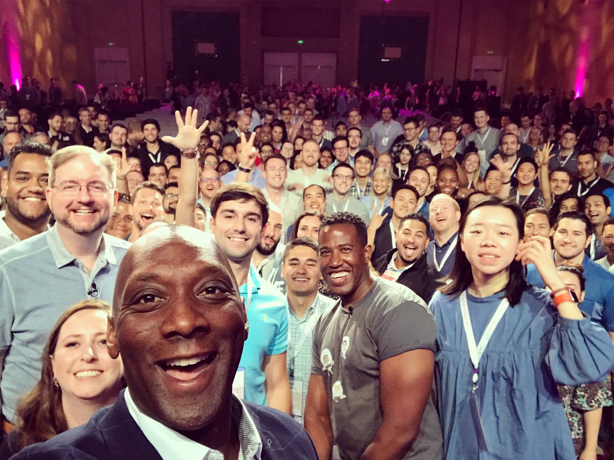 sarahmceneaney's tweet photo. #tbt to 2 years ago when we fired up the rockets for the first ever Liftoff. It’s been an amazing orbit since, with so much fun onstage and off. So thankful to be part of it all with so many talented #teamPwC stars—and excited for the many galaxies still to visit! 🚀 #PwCIsGo https://t.co/h4eWWMHZNk