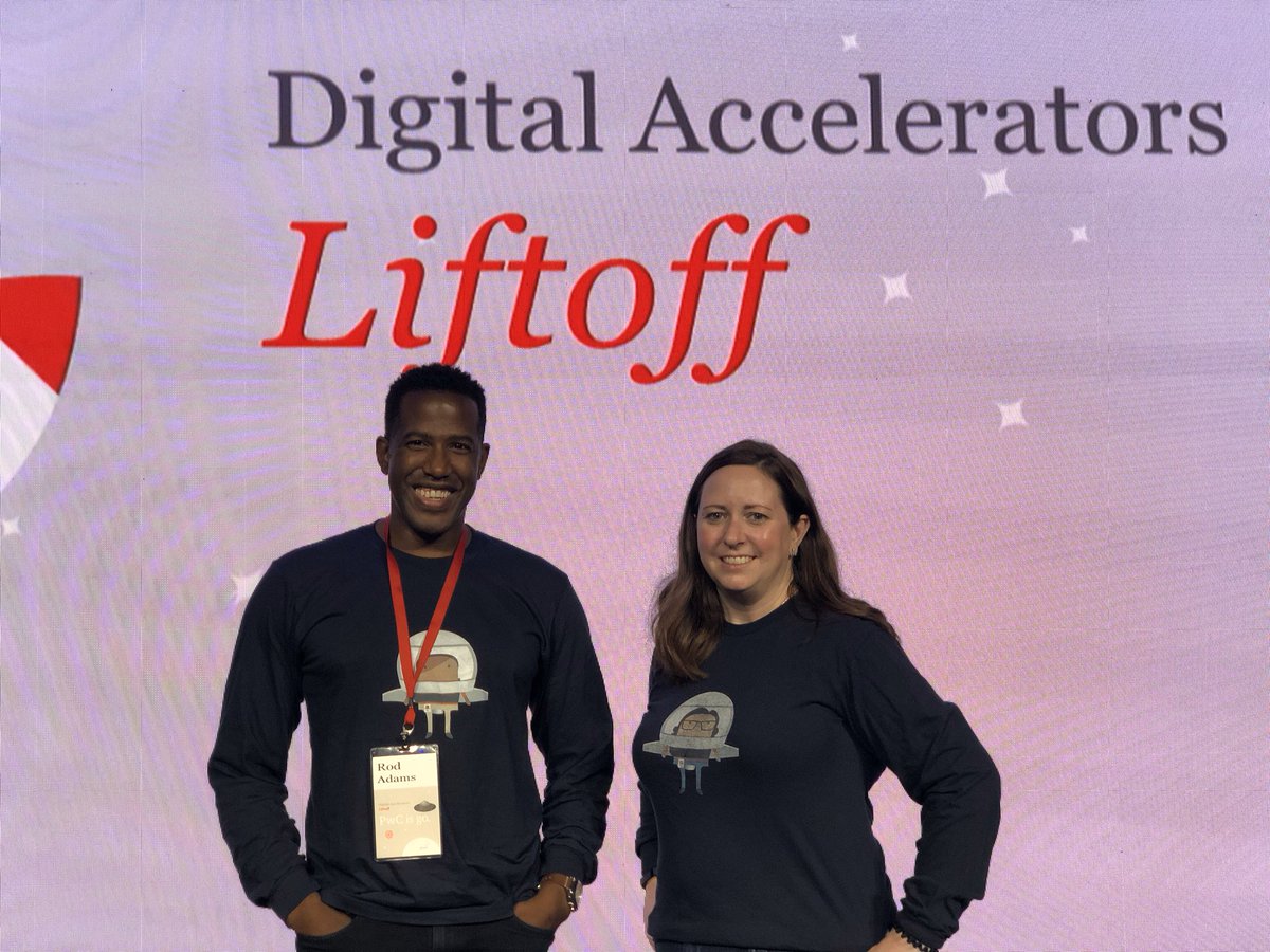 sarahmceneaney's tweet photo. #tbt to 2 years ago when we fired up the rockets for the first ever Liftoff. It’s been an amazing orbit since, with so much fun onstage and off. So thankful to be part of it all with so many talented #teamPwC stars—and excited for the many galaxies still to visit! 🚀 #PwCIsGo https://t.co/h4eWWMHZNk