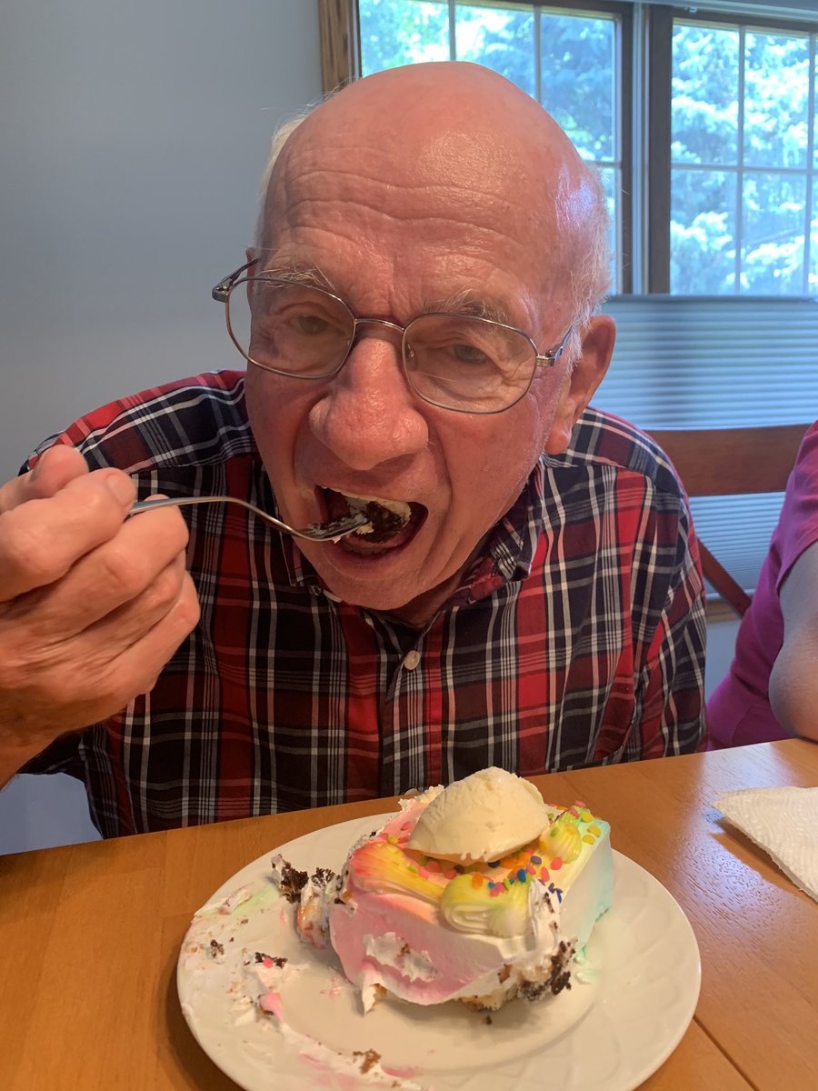 vicky_elbert's tweet photo. Enjoy these pictures of my grandpa eating a big piece of cake. Just felt the need to share these somewhere. https://t.co/nYYwft7Hom