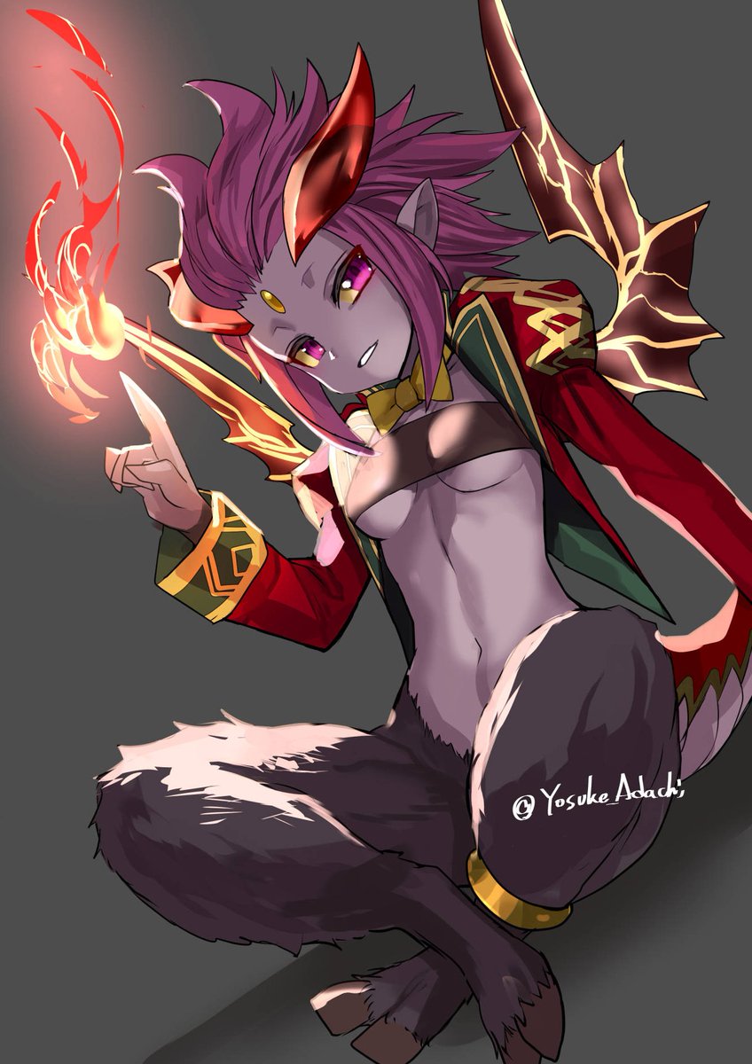 「お題箱から、パイロメア
悪魔妹(?)シリーズは結構お気に入り
#お題箱
#パズド」|安達洋介のイラスト