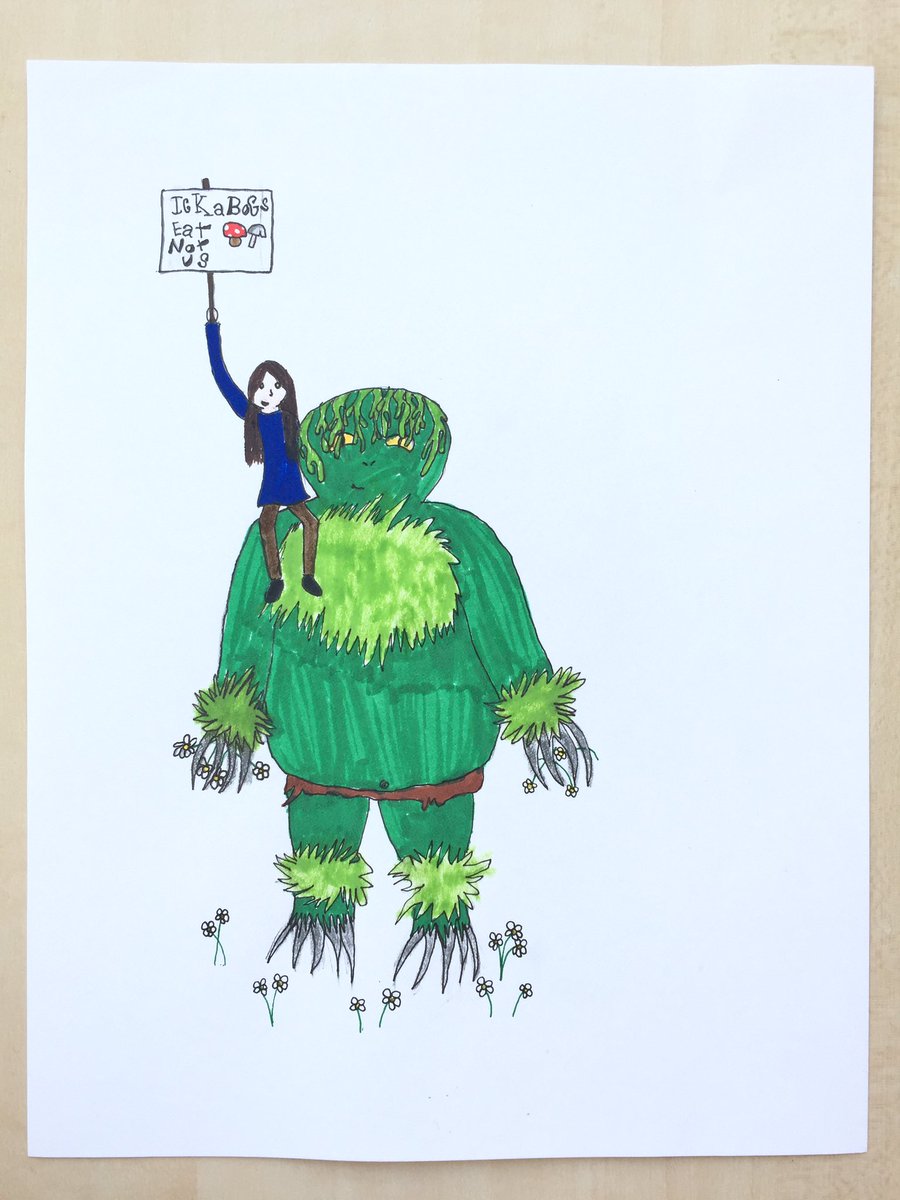 j_veissid's tweet photo. Just submitted my 10 yr old daughter’s 34 illustrations for #TheIckabog contest! What an amazing and inspiring opportunity! Here is Stella’s version of the Ickabog! 💚Thank you @jk_rowling @TheIckabog https://t.co/VdAZt9uOj4