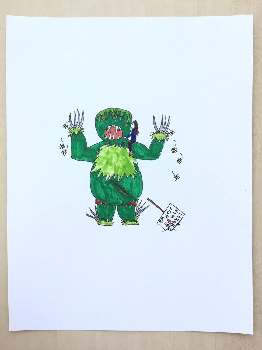 j_veissid's tweet photo. Just submitted my 10 yr old daughter’s 34 illustrations for #TheIckabog contest! What an amazing and inspiring opportunity! Here is Stella’s version of the Ickabog! 💚Thank you @jk_rowling @TheIckabog https://t.co/VdAZt9uOj4