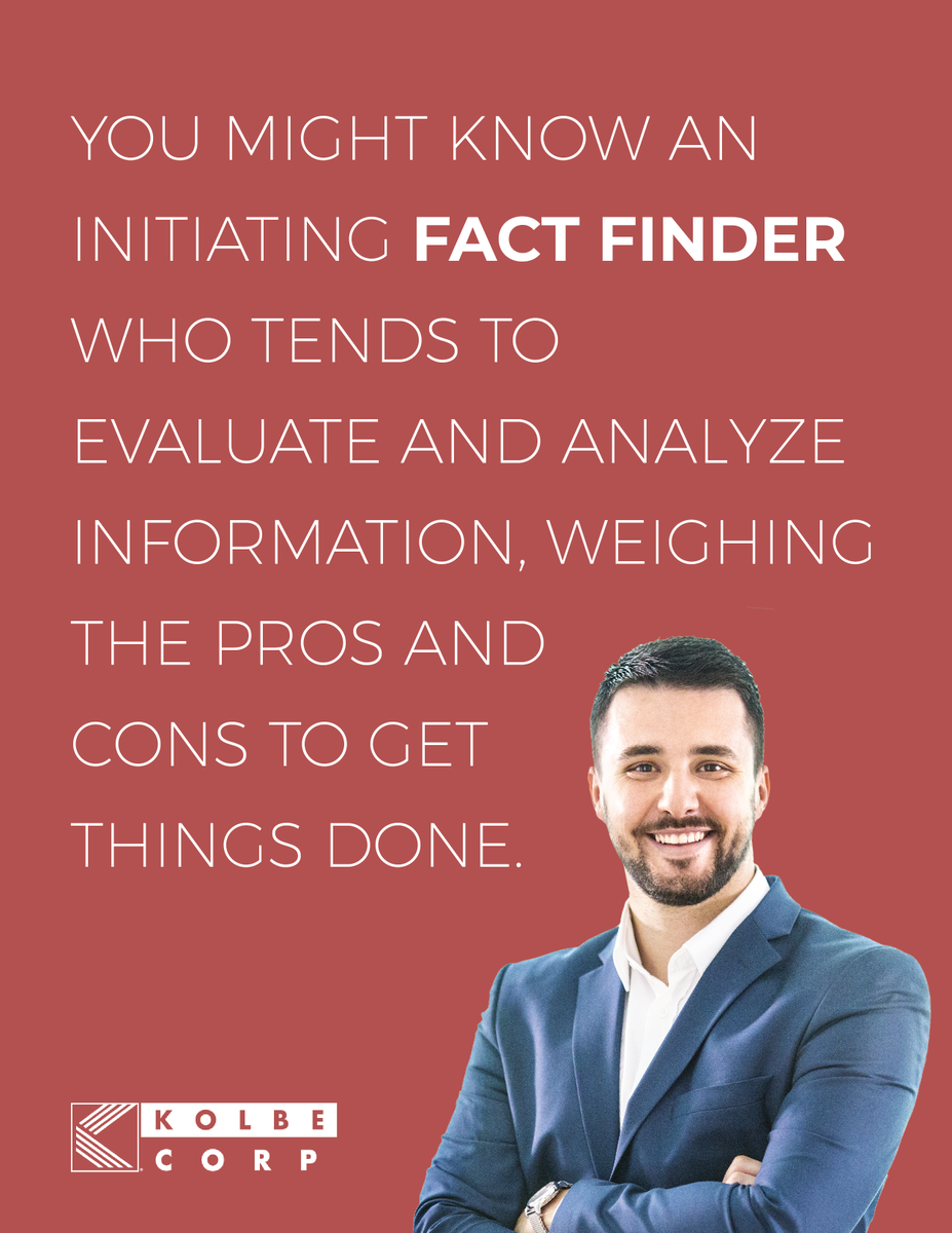 Kolbe_Corp's tweet photo. Initiating Fact Finders naturally look for details and are precise. https://t.co/TOsgE0h7mW
