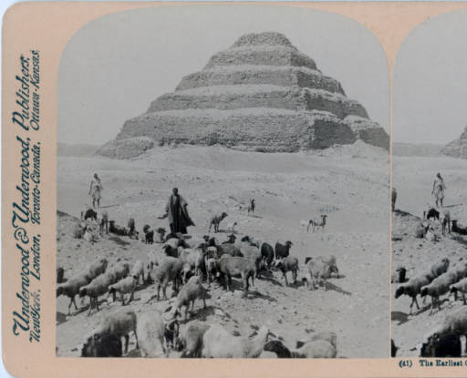 There are so many fascinating things to see while searching the <a href="/dlmenetwork/">DLME</a>. This stereoview comes from the American Univ in Cairo's collections and shows the step pyramid of Djoser in Saqqara in 1896. What do you find compelling? #DLME. bit.ly/2Ciqk5H