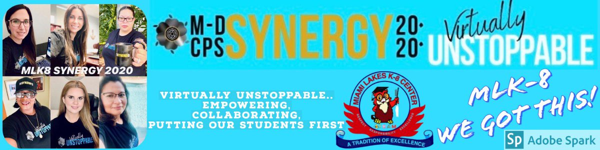 MiamiLakesK8's tweet photo. Synergy 2020 @MiamiLakesK8 @MDCPSNorth @SynergyMDCPS @MiamiSup #mdcpsunstoppable
#synergymdcps2020 #VirtuallyUnstoppable https://t.co/pWvlEZ46Pw