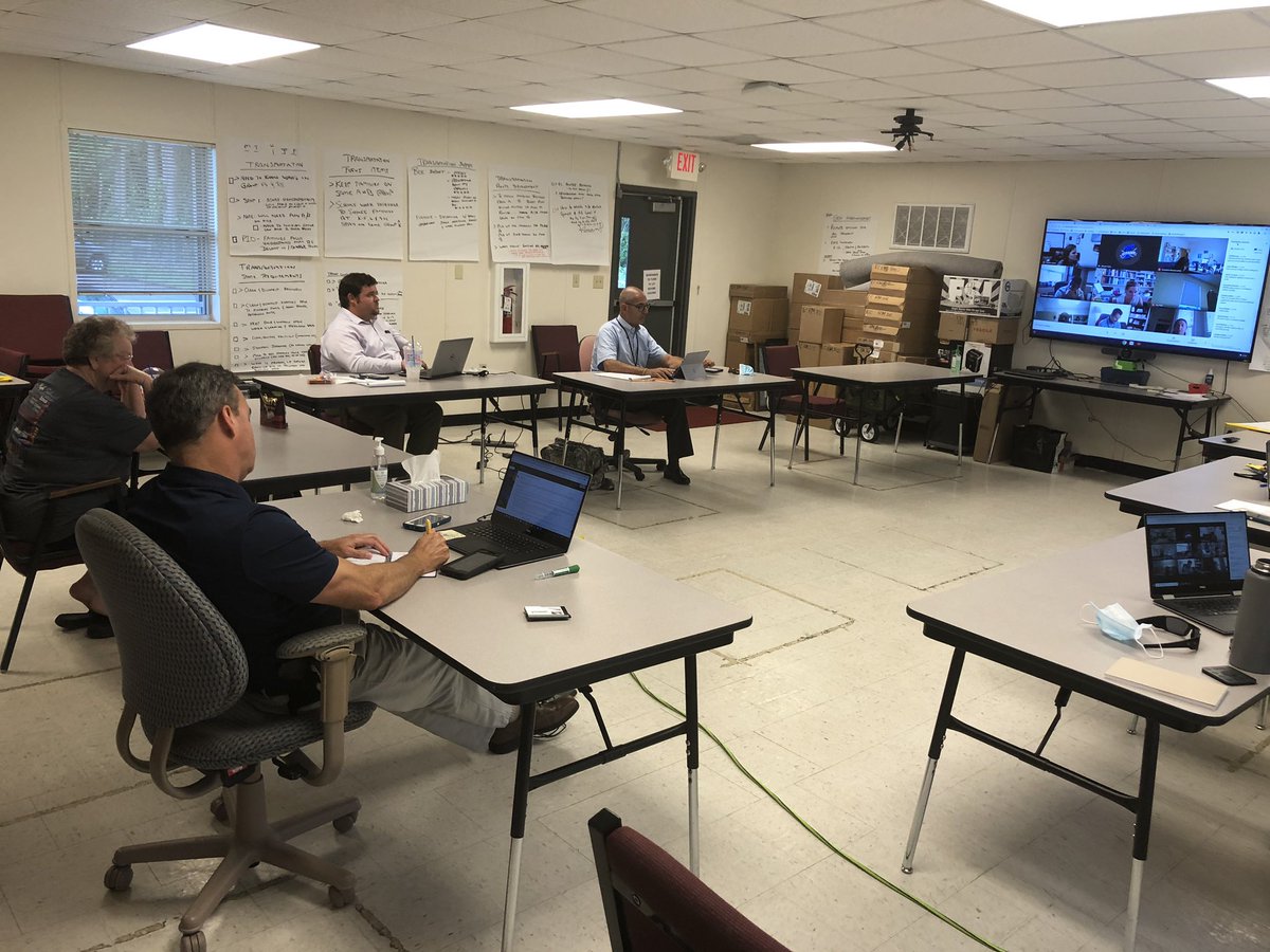 penderschools's tweet photo. Working with our principals and district leadership to review different Plan B options, community input thus far and what that all looks like based on school populations. Thank you for your support as we work through the logistics needed in #RestartingTogether. #PenderStrong https://t.co/BTEkIWqXFr