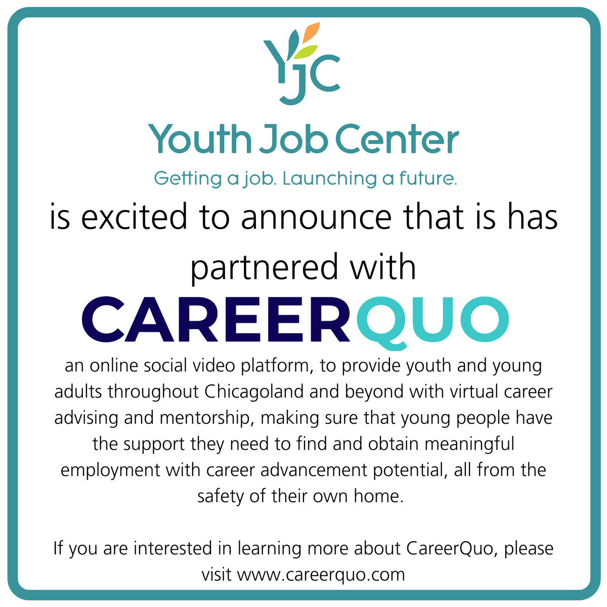 Youth Job Center on Twitter "YJC is proud to announce that it has partnered with CareerQuo