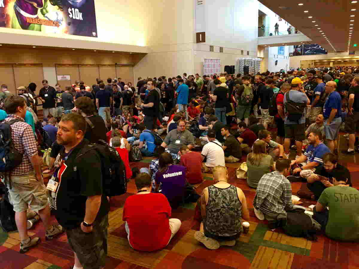 1. GAME NIGHT Who is your mental pic of a "typical boardgamer"? We are diversifying, but if you've been to a lot of public gaming events that are NOT mostly straight cis white guys with lots of disposable $, you're an outlier. I mean, look at this picture of Gen Con. 7/