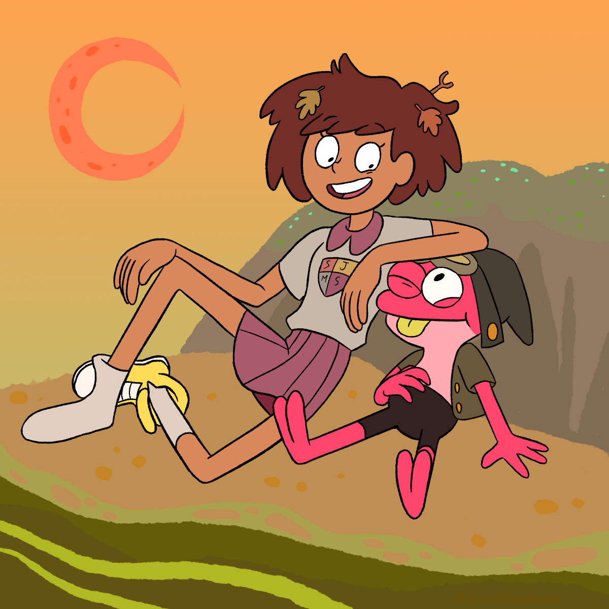 emotionalkale's tweet photo. I love these two goofballs and their healthy friendship. :,)
I can't wait to see more, thank you amphibia crew! Y'all are doing a great job. 💚💚💚
@Radrappy @DisneyXD
.
.
.
.
#Amphibia #Amphibiaseason2 #AmphibiaS2 #art #drawing #cartoon #disneytv #cartoon #sprig #anne #fanart https://t.co/Gzhbga6IKE