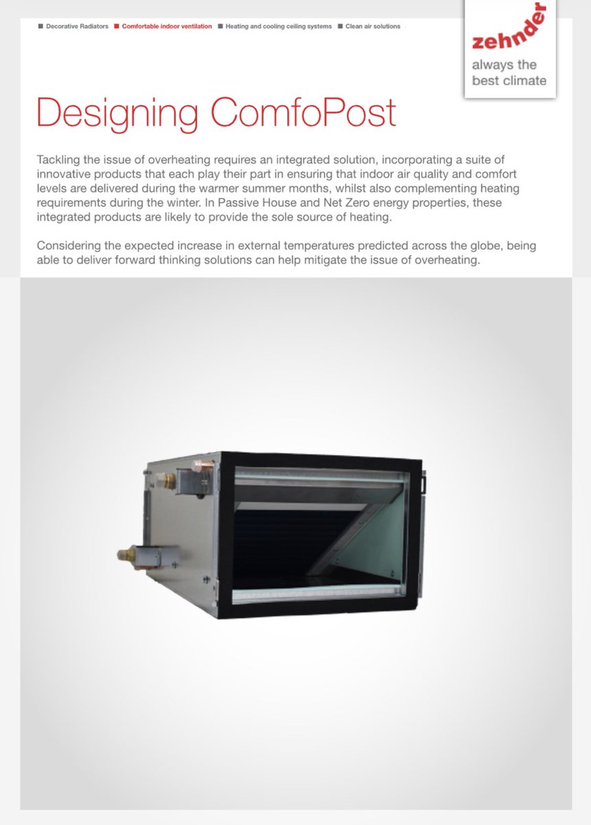 Introducing Zehnder ComfoPost.

Tackling the issue of overheating requires an integrated solution, incorporating a range of products. 

See the full benefits of Zehnder ComfoPost here 👉zehnder.co.uk/comfopost-range #overheating #zehnder #ventilation #mvhr