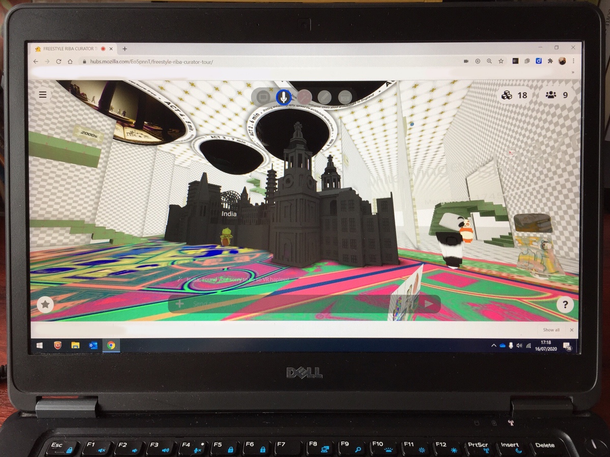 RIBALearning's tweet photo. We explored the history of architectural styles in VR with just our laptop! Thanks to @tontita00 for showing us around the @RIBA exhibition, #RIBAFreestyle, designed by @SpacePopular. Great to see work by @LDEUTC students on show. Explore online ➡️https://t.co/K3BksQW6Up https://t.co/dQFCIrylgb