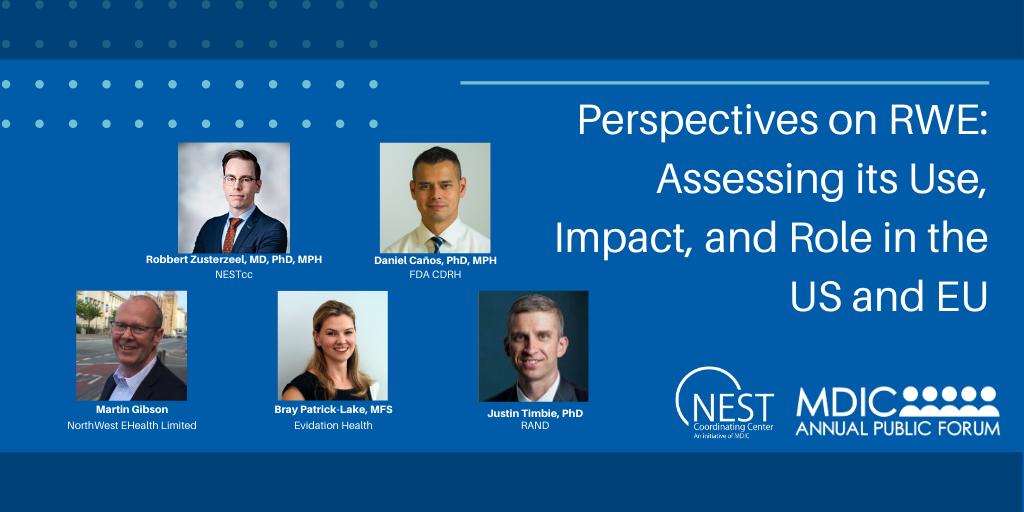 Our Annual Public Forum virtual series continues next week with a <a href="/NESTccMedTech/">NESTcc</a> featured session on international #RWE with representatives from <a href="/FDADeviceInfo/">FDA Medical Devices</a>, <a href="/NWEHealth/">NWEH</a>, <a href="/evidation/">Evidation Health</a>, and <a href="/RANDCorporation/">RAND</a>. #MDICAPF2020