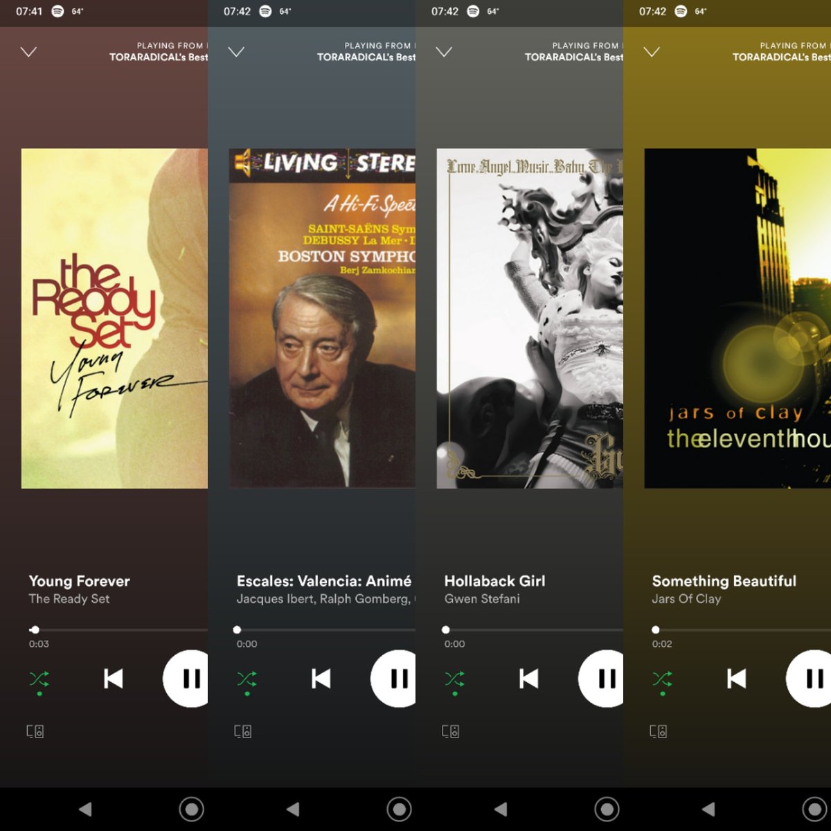 DJSangsta's tweet photo. Today's #First4Songs: #YoungForever by #TheReadySet; #EscalesValenciaAnimé by #JacquesIbert performed by #RalphGomberg, #CharlesMünch, & #BostonSymphonyOrchestra; #HollabackGirl by #GwenStefani; #SomethingBeautiful by #JarsOfClay.
#music #DJSangsta #musicislife #Spotify #oooShiny https://t.co/iGlHGMay9s