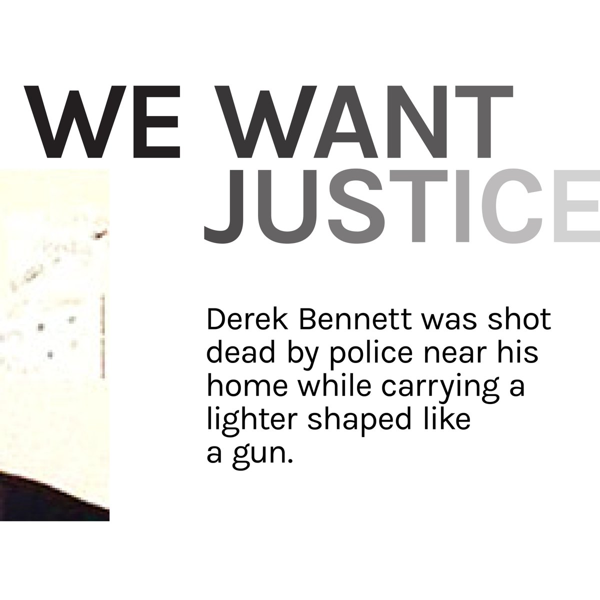 SayTheirName_io's tweet photo. SAY HIS NAME: Derek Bennett.
Today marks 19 years since #DerekBennett, father of four, was fatally shot by the @metpoliceuk. The officers, who faced no repercussions, mistook Derek's gun-shaped novelty lighter for a handgun.
#BlackLivesMatter #TheUKIsNotInnocent #BLMUK #BLM https://t.co/hPplUkphZw