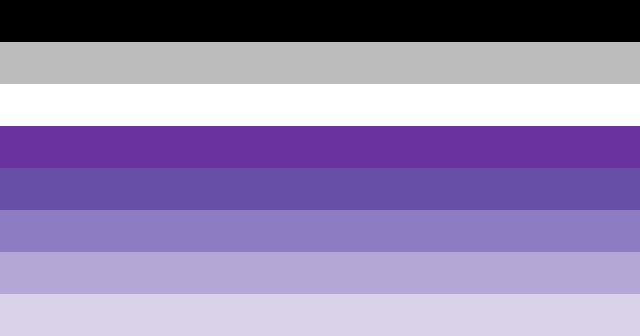 ace flag but the putple keeps getting lighter