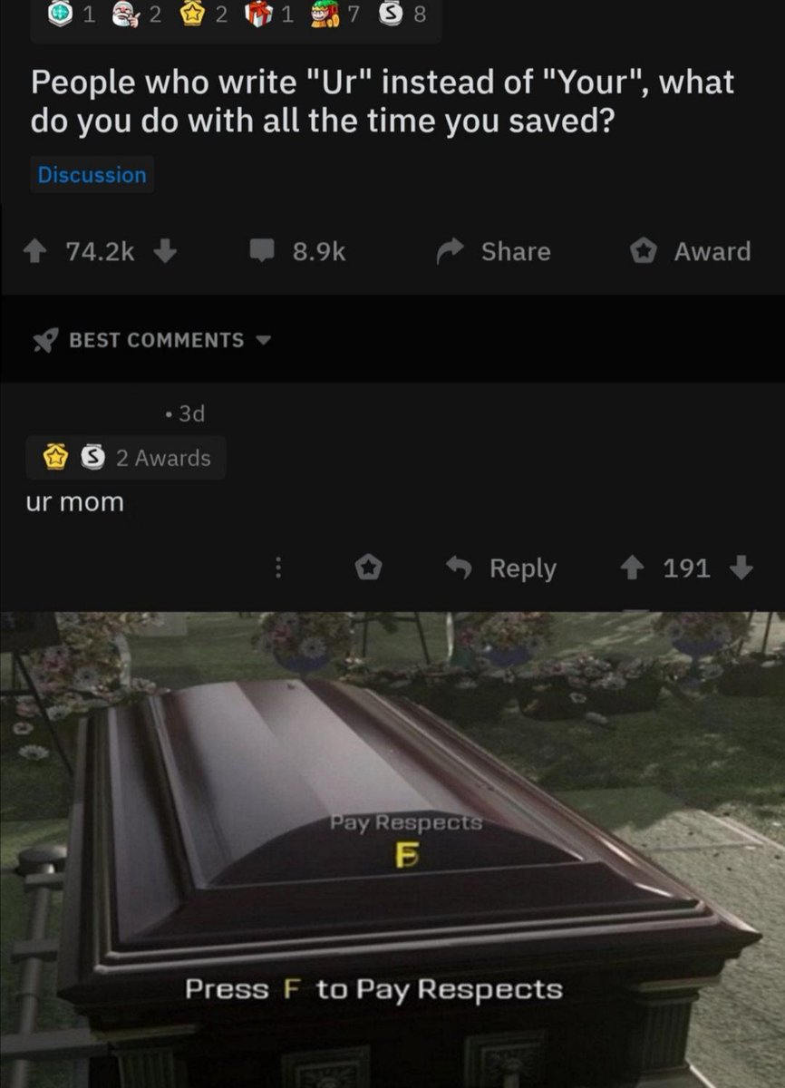 Press F to pay respects  R memes, Memes, All the things meme