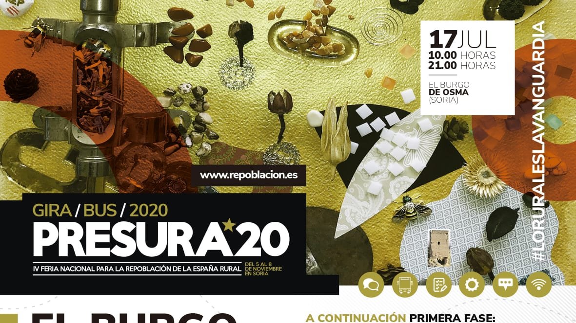 empresoria1's tweet photo. Arranca en El Burgo de Osma (#Soria) la Gira #Presura20 este viernes 17 de julio, de la mano de @coworking_soria, y con la colaboración de Empresoria.
El autobús de la #repoblación recorrerá durante este año 41 localizaciones de la #Españavaciada
https://t.co/5RjtOMWIp4 https://t.co/EsnUYT6wcX