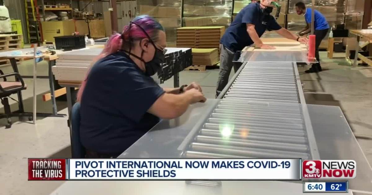 MarkDohnalek's tweet photo. Upon seeing an opportunity to help businesses safely reopen, the Pivot team sprang into action by designing, engineering, and manufacturing the #PivotShield, a transparent #sneezeguard for protecting employees and customers via @3NewsNowOmaha  https://t.co/DqWKT2IZ4P #covid19 https://t.co/7URA2Rtdvx