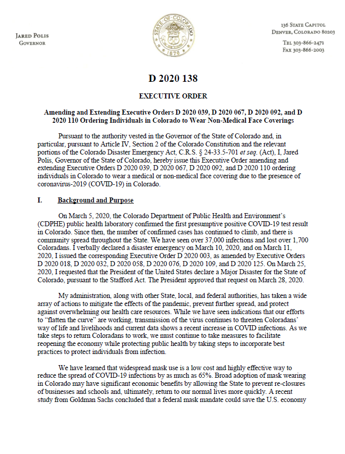 chrisvanderveen's tweet photo. Here is copy of @GovofCO mask mandate order

#9news https://t.co/s5zyQOa2Ce