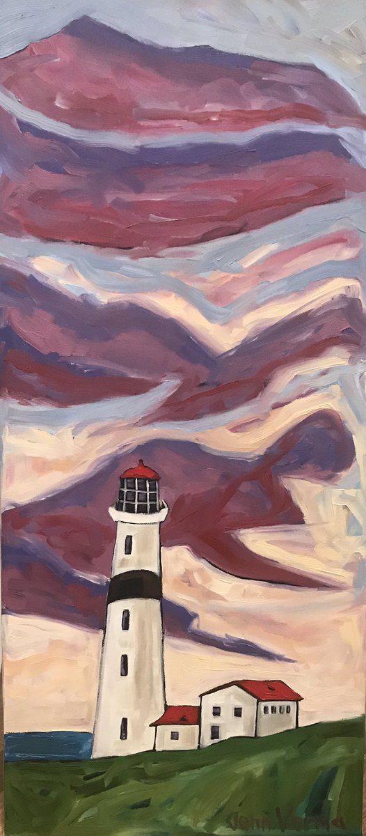 JenniferYVerma's tweet photo. Just dropped two new #landscape pieces @theHPH in #Ottawa. The mint green house from Fogo Island and the Point Amour Lighthouse (Labrador). #SEAnery #exploreNL get your art on -> #thursdayin4words #thursdayvibes #welliwestlove @Wellington_West #ArtistOnTwitter #newfoundland https://t.co/lGcFE8kLI1