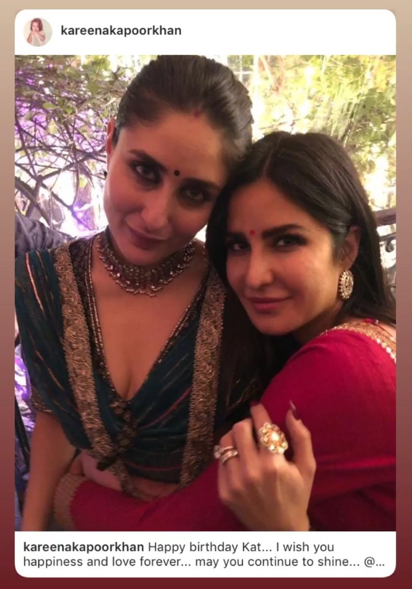 Kareena Kapoor wishes Katrina Kaif on Instagram