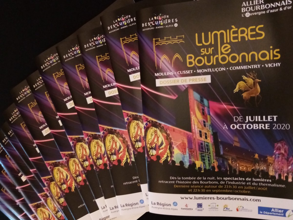 claude_riboulet's tweet photo. En conférence de presse à Commentry pour inaugurer le 4e nouveau site du spectacle "Lumières sur le Bourbonnais" avec @lamontagne_fr @RJFM_redaction @RADIORMB @lighteventcons1 Début de la projection à 22h15. https://t.co/sfxjG7Fyrg