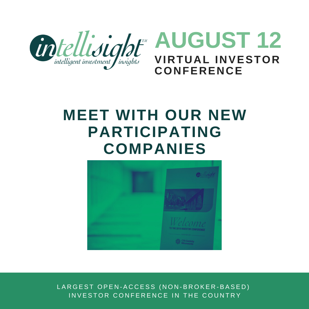 We are proud to welcome these 12 companies for the first time! 
Calyxt, Helius Medical, Inspire Medical Systems, Issuer Direct, Kellogg Company, Medexus Pharmaceuticals, RedHill Biopharma
Scienjoy, SPX , StoneCastle Financial, VIQ Solutions, Vista Outdoor

ow.ly/DeaI50AArEB