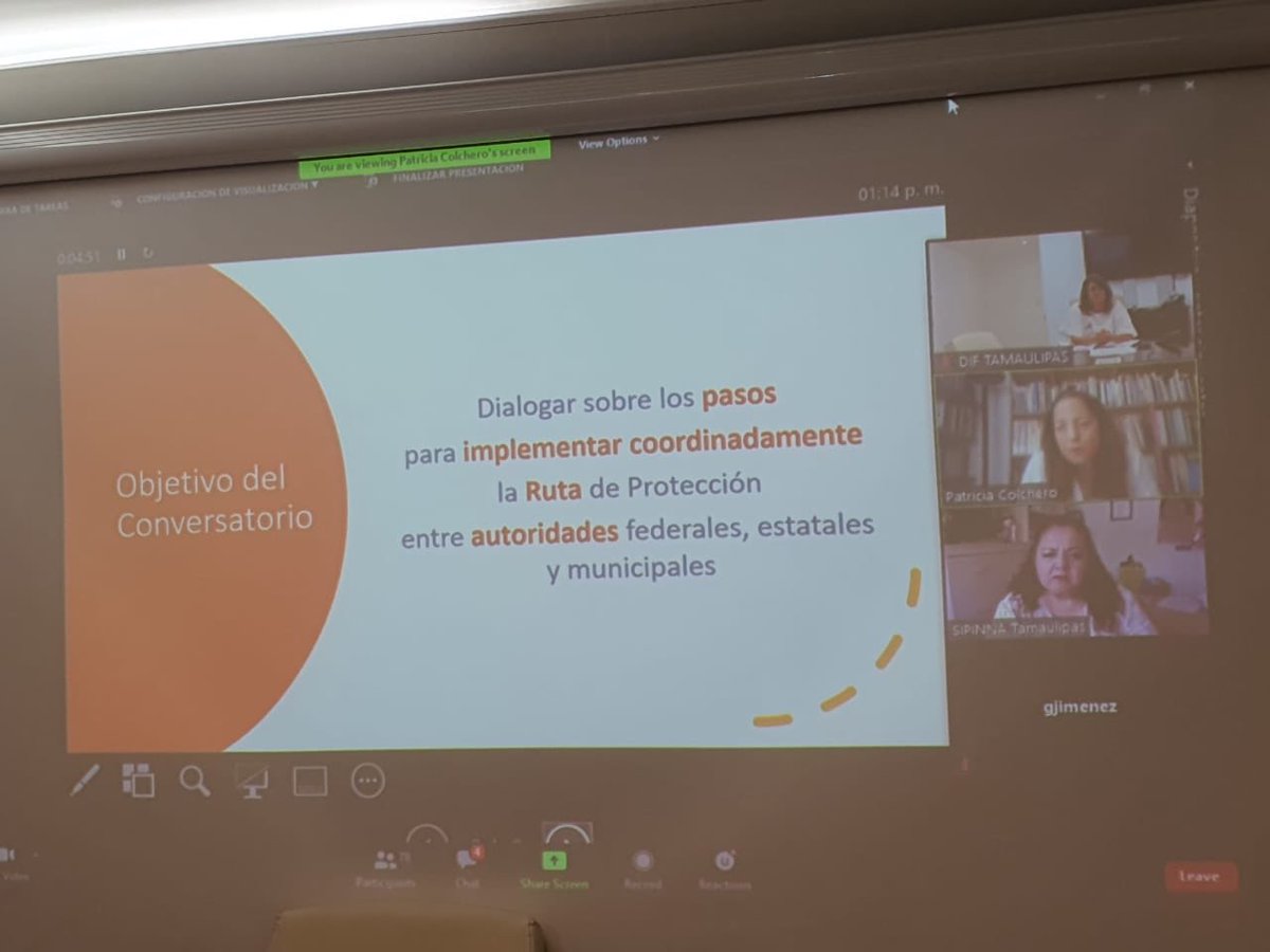 dif_tam's tweet photo. Durante la vídeo conferencia la Directora General de #DIFTam dio a conocer
el protocolo de atención en los #CAMEF #CAMEM ubicados en los municipios de #NuevoLaredo #Reynosa #Matamoros y #Tampico, donde se han atendido a más de mil 600 menores migrantes en el 2020  @SIPINNA_MX https://t.co/q2TEMfI5cU