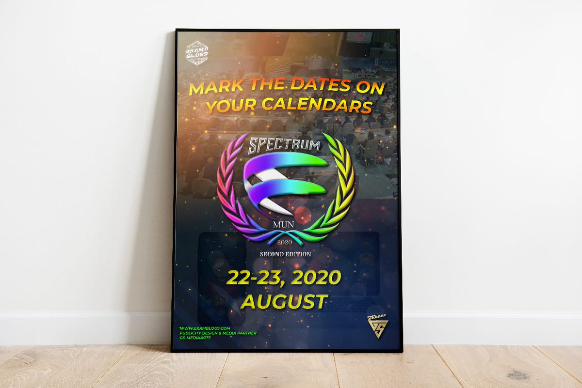 MunSpectrum's tweet image. Team Spectrum has finally announced the conference dates for Second Edition of SPECTRUM VIRTUAL MODEL UNITED NATIONS. After the overwhelming response and ultimate success of First Edition, Team Spectrum is now up with its version 2.0. (Second Edition)
Stay tuned for more updates.