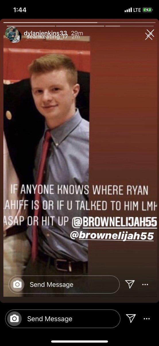 CM 2019 alum and Sacred Heart student Ryan Lahiff is missing. His phone has been found. If you have seen him or have any information please contact the police as soon as possible