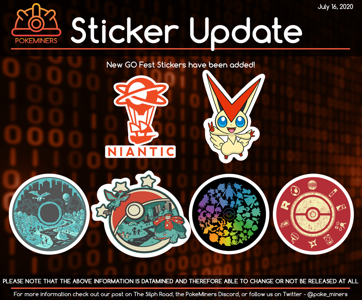 Pokeminers New Go Fest Stickers Have Been Pushed Pokeminers New Go Fest Stickers Have Been Pushed