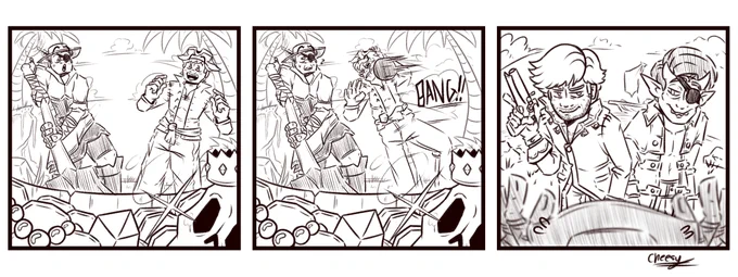 First commission by gary.b.g! I loved being able to work on this comic. I tried to copy both Vin and Ross' outfits from Sea of Thieves!

Ross: Remember the time we killed 2 children?
Vin: WHAT?

#vinesauce 