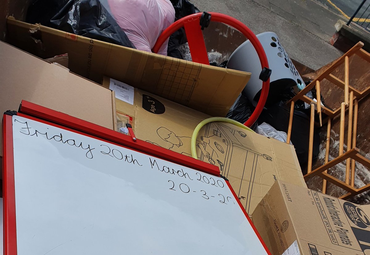 I've been working with a critical worker bubble <a href="/BarrowIslandSch/">Barrow Island</a> in a different room to my normal one. My own classroom whiteboard needs replacing so is now in the skip. I left the date on.   <a href="/CumbriaArchives/">Cumbria Archives</a>