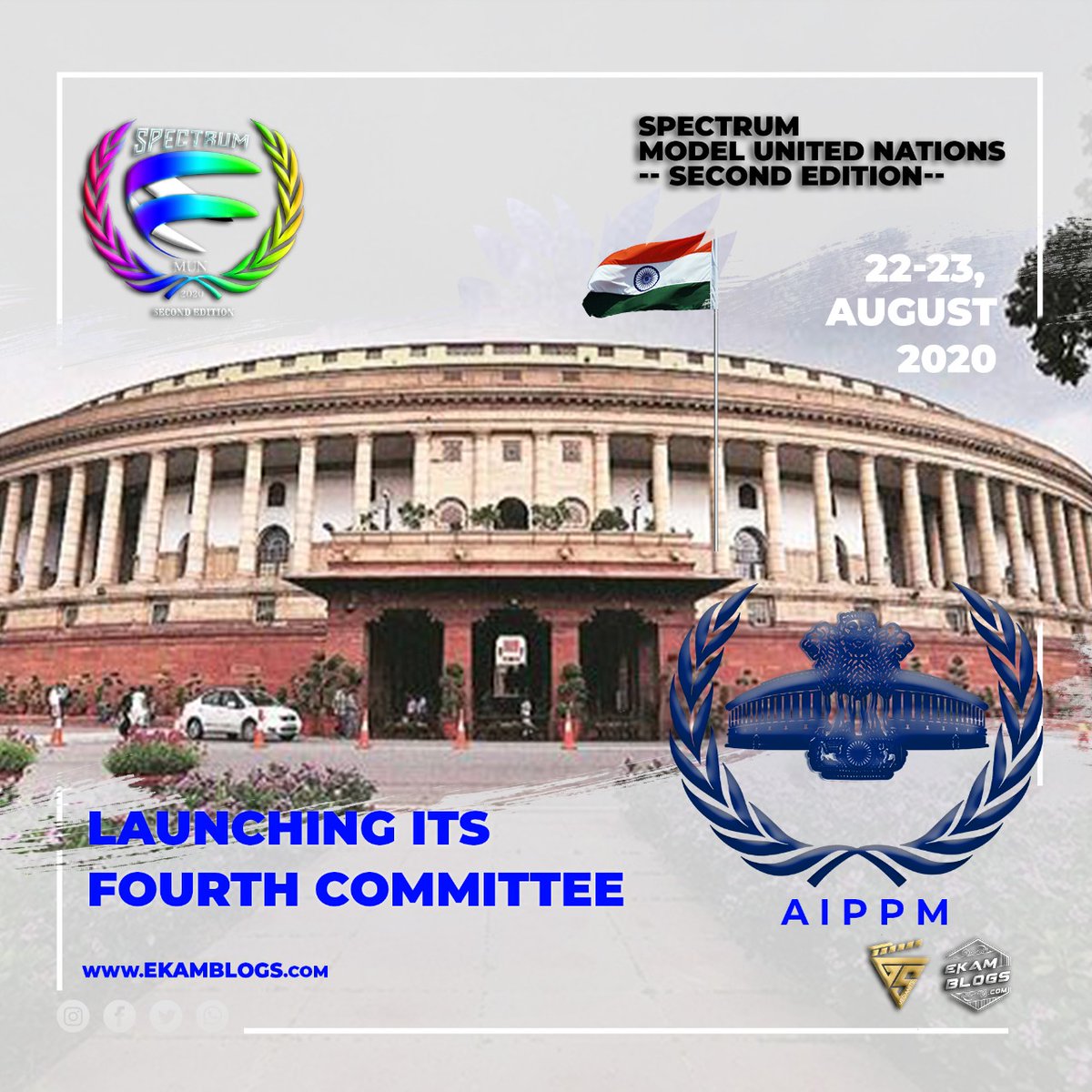 MunSpectrum's tweet image. Releasing the four committees which are going to be stimulated at SPECTRUM ONLINE MODEL UNITED NATIONS 2.0.
1. United Nations General Assembly
2. United Nations Commission On The Status Of Women
3. United Nations Human Right Council
4. All India Political Parties Meet