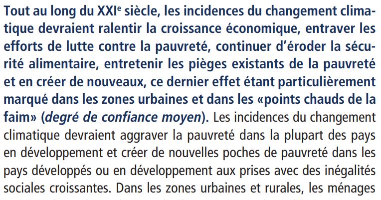 *Les réfugiés climatiques/les conflits armésCes tristes conséquences découlent des éléments explicités ci-dessus. Les déplacements liés à la montée des eaux viennent d’une étude citée par le GIEC. Pour 2m de montée des eaux, ce serait 1,8 Milliards de personne !Source : GIEC