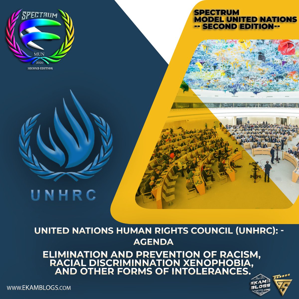 MunSpectrum's tweet image. Releasing the agendas for Spectrum Online Mun 2.0 
1. United Nations General Assembly
2. United Nation Commission On The Status Of Women
3. United Human Right Council
4. All India Political Parties Meet