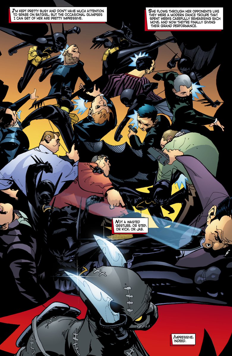 The moment she see's an opportunity she starts a ruckus of the two of them vs. the entire Bludhaven underworld. Tim is just trying to stay alive, while we see his pov on how he views Cass fighting during all this.