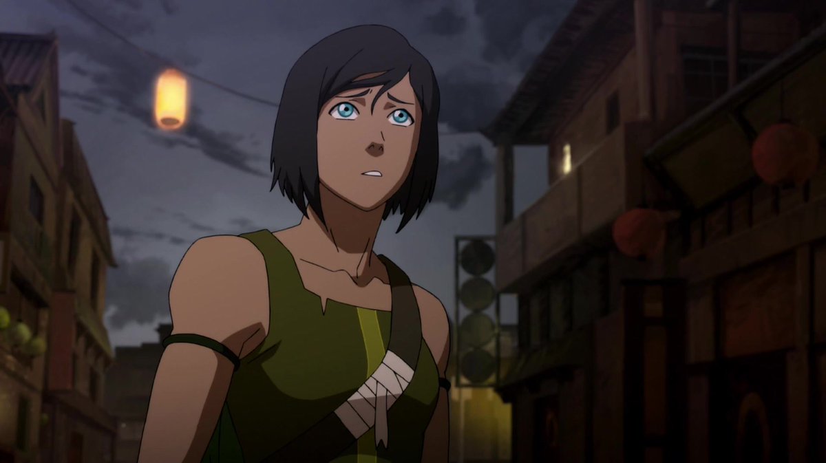 and for those three years, korra struggles with ptsd- something that is a real, crippling issue. and here is is shown as serious, & the creators show just how much struggle & strife korra has to go through. it’s here we get a glimpse of just how strong korra truly is.