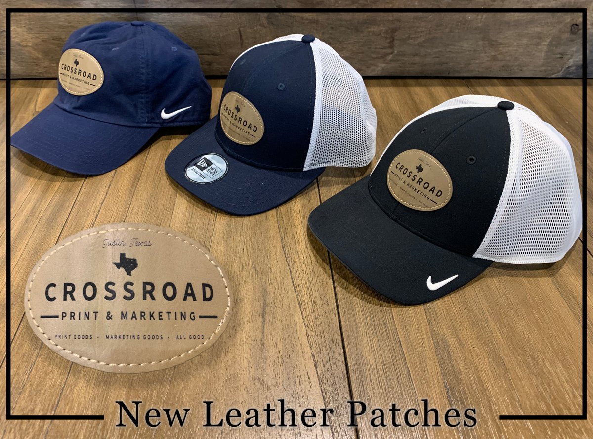 crossroadprint's tweet photo. Want your company hats to have an upscale twist?
Our NEW Custom Printed Leather Patches stand out and look sharp on any brand and style of hat. (940)648-0007 

#Hats #Customize #leathergoods #PRINTING #Nike https://t.co/0kF9yete3s