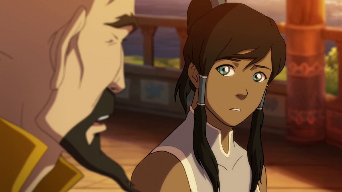 when we meet her again, her fight with vaatu had caused an energy wave- and like that, korra singlehandedly brought back the airbenders. she quickly vows to help tenzin find the new airbenders, crossing the world to find them.