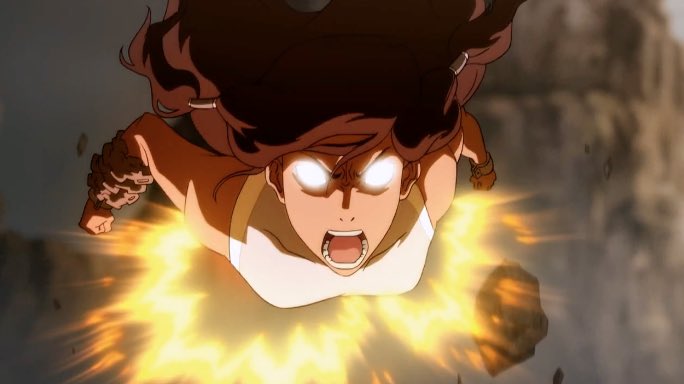 her power in these scenes is entirely her- and yet she still manages to fight zaheer, cut mountains in half and fly through the air while on the brink of death- something that should’ve been impossible. well, not for korra.