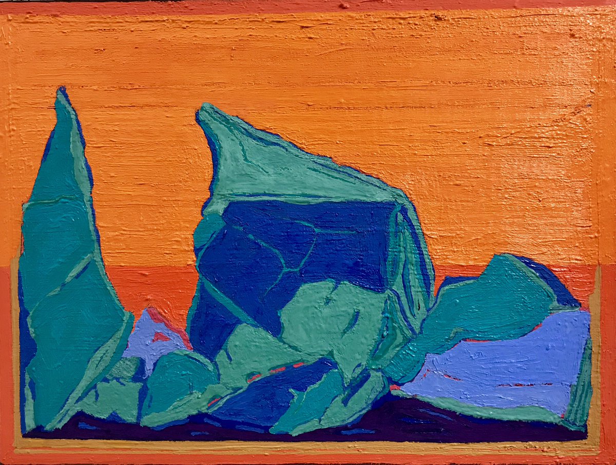 Spirit of Place l, oil &amp; pigments on plywood, 30x40cm, 2019. Currently displayed at Cylinder Gallery virtual exhibition, Metamorphosis cylindergallery.com/Metamorphosis-…