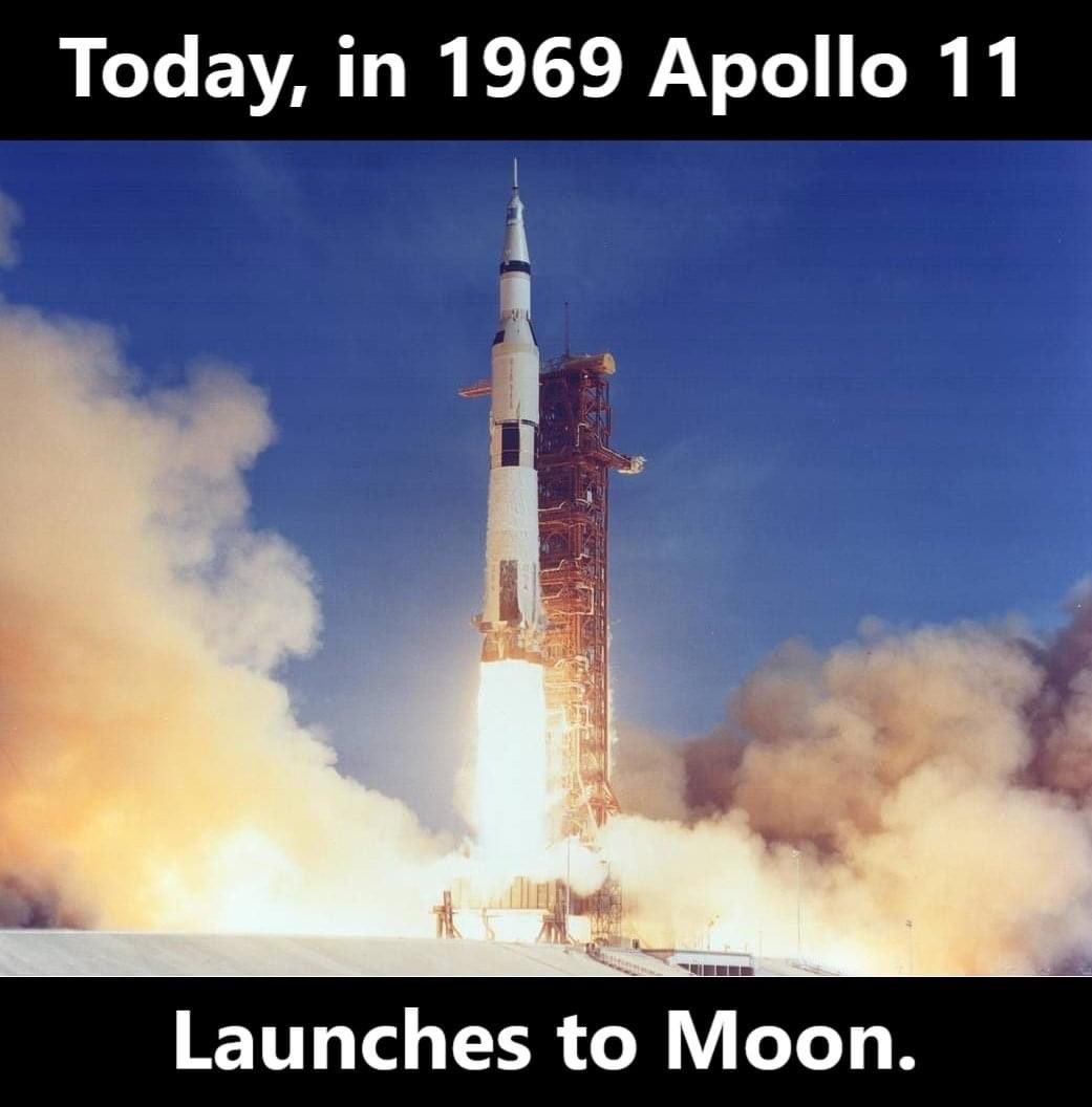 IvanGaidarov's tweet photo. July 16, 1969, #astronauts #Buzz_Aldrin, #Neil_Armstrong and #Michael_Collins blasted off on their famous mission to land and walk on the #moon. The astronauts lifted off on top of NASA's gigantic new #Saturn_V_Rocket. https://t.co/vcKP2fEu6W