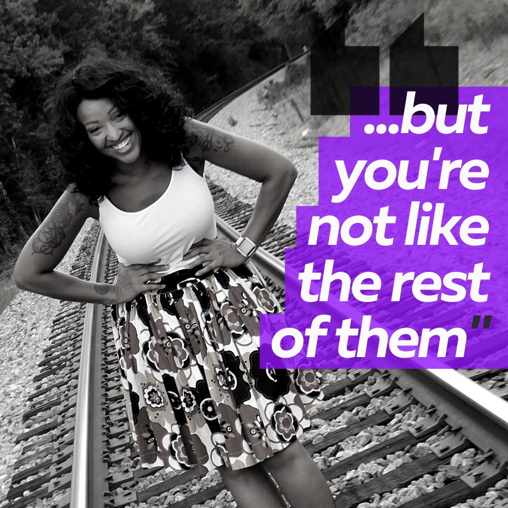 Microaggression # 9:
"...but you're not like the rest of them."

What are the rest of "them" like, though? 

Read the rest of <a href="/_kat_walk_/">Katrishka King</a> (Katrishka King's) story here: buff.ly/3hk9bIt

#1000Cuts #blacklivesmatter #blackvoices