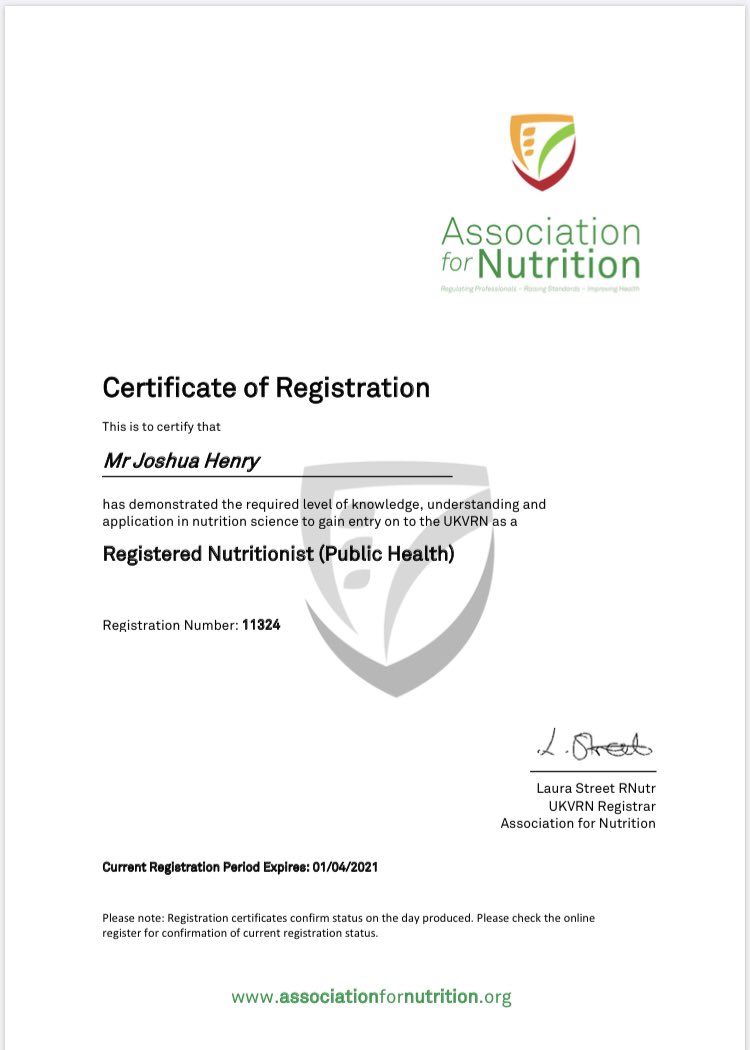 Best Thursday EVER! I’m a Registered Nutritionist #Rnutr #Afn #Nutritionisascience #RegisteredNutritionist @AfN_UK_