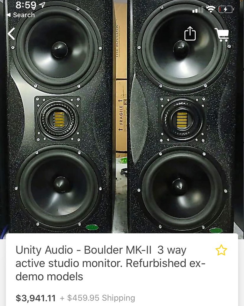 eddyvilar's tweet photo. These @UnityAudioltd speakers are the real deal and a great deal at nearly half price refurbed by manufacturer.  These have changed my life and made me truly LOVE mixing again.  EVERYTHING translates.  It’s user error at this point. 😂 I am not endorsed just a believer! https://t.co/HRAJgXq01F