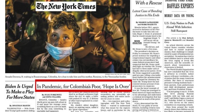notipaco's tweet photo. Colombia es portada del New York Times por la pobreza que ha traído Duque al país  https://t.co/cdgiZ2Z0gm https://t.co/jdmhqgF7hv